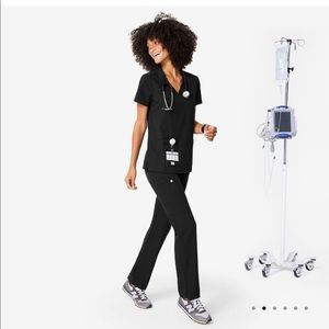 Figs black casma scrub top